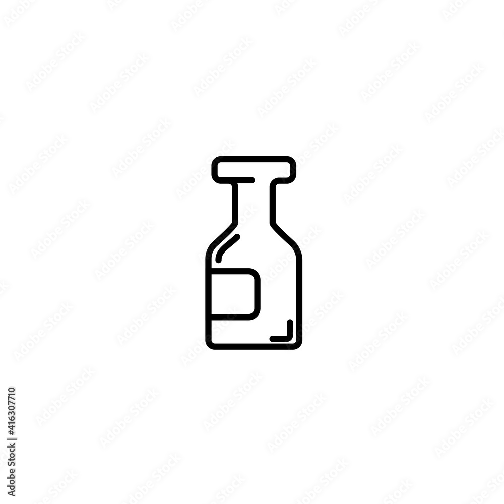 Freehand doodle sketch vector illustration of empty old-fashioned milk bottle in line art style. Reusable materials plastic free recycling concept Freehand doodle sketch vector illustration of empty old-fashioned milk bottle in line art style. Reusable materials plastic free recycling concept
