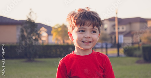 Boys playing in the community park 