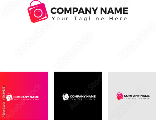 Modern and simple photograhphy shopping Logo for any purpose photo