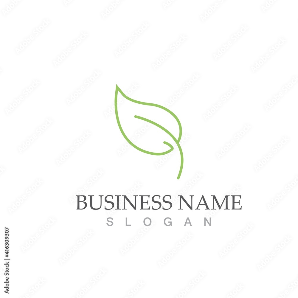 Logos of green Tree leaf ecology Logos of green Tree leaf ecology