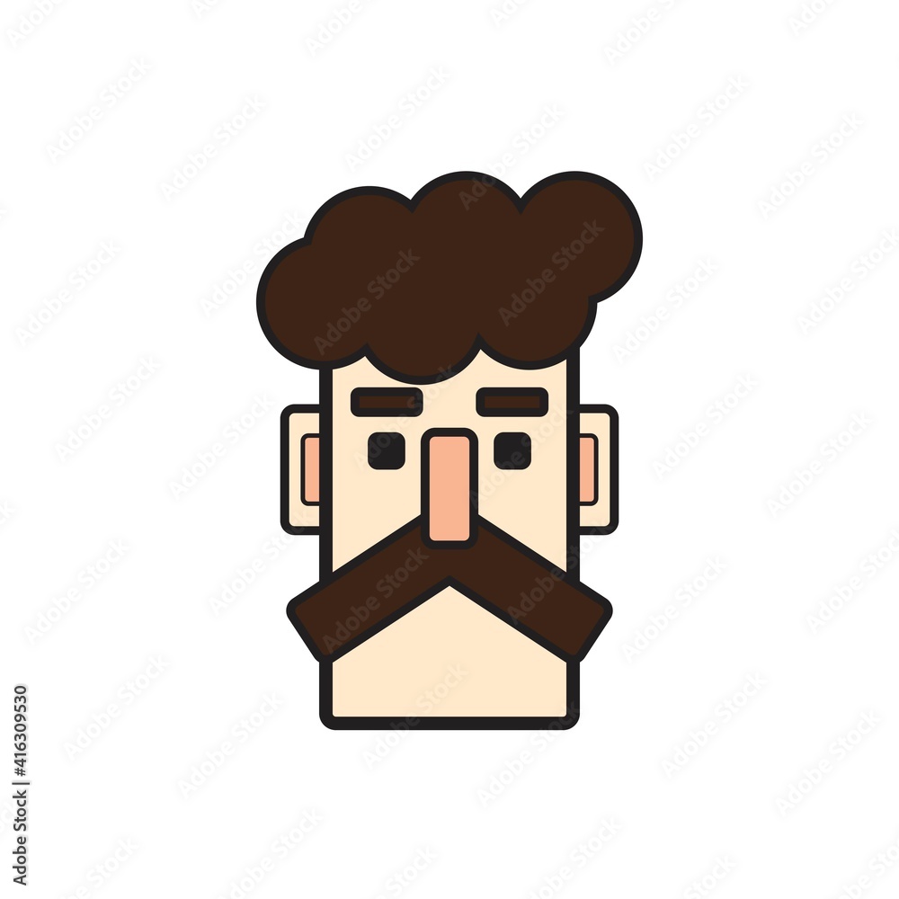 Face people cartoon. Icon face cartoon. Vector illustration. Characters icon. Face people cartoon. Icon face cartoon. Vector illustration. Characters icon.