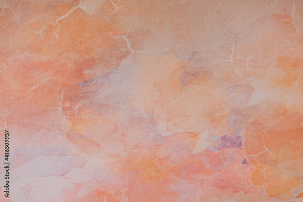 Paper with orange marble texture Paper with orange marble texture
