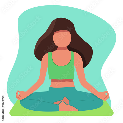 woman practice yoga, relaxing, meditation, stress relief