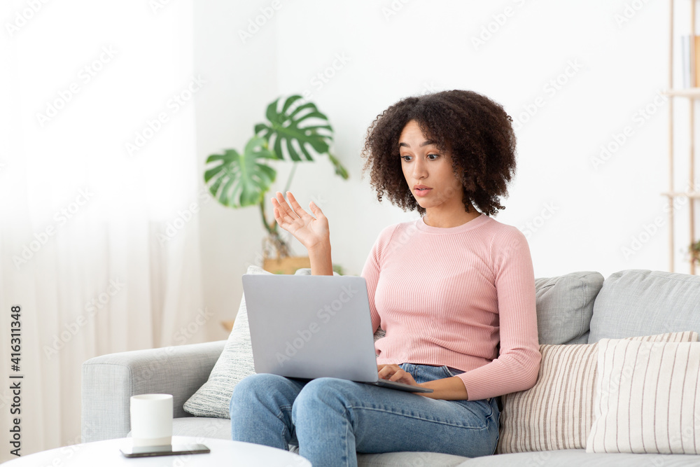 Stressed attractive lady annoyed by hard job, task or system crash, problems at work Stressed attractive lady annoyed by hard job, task or system crash, problems at work