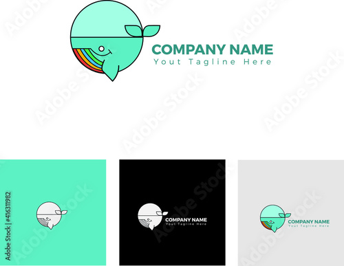 Whale logo for any purpose 