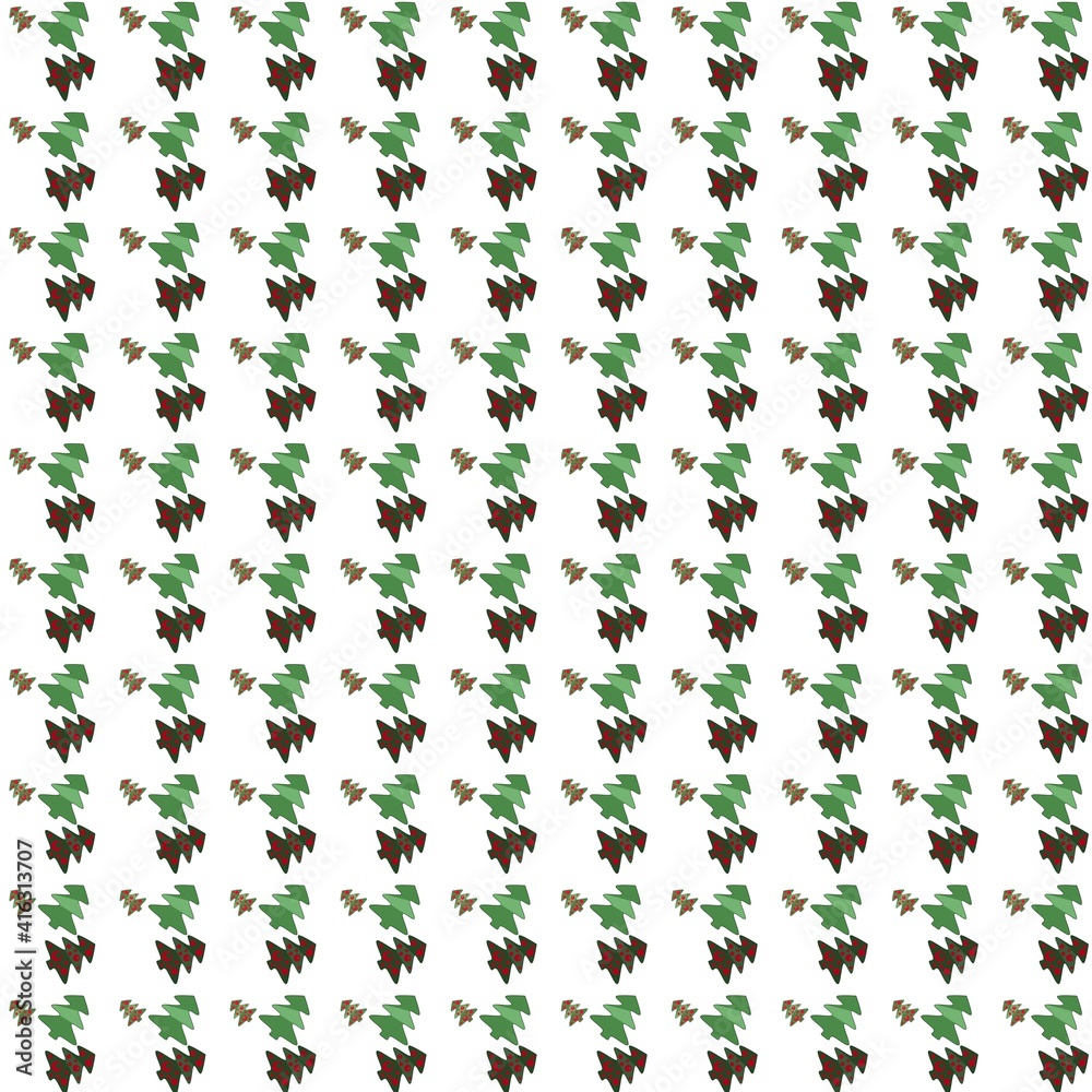 Forest spruce. A repeating pattern. Merry Christmas and Happy New Year. Greeting card background design. Retro hand-drawn flat art. Forest spruce. A repeating pattern. Merry Christmas and Happy New Year. Greeting card background design. Retro hand-drawn flat art.