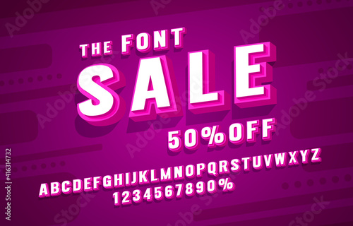Sale font set collection, letters and numbers symbol. Vector