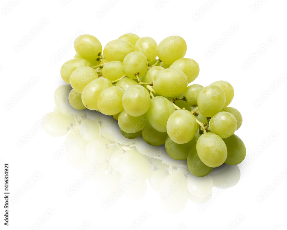 bunch of grapes isolated on white background​ with​clipping ​path​