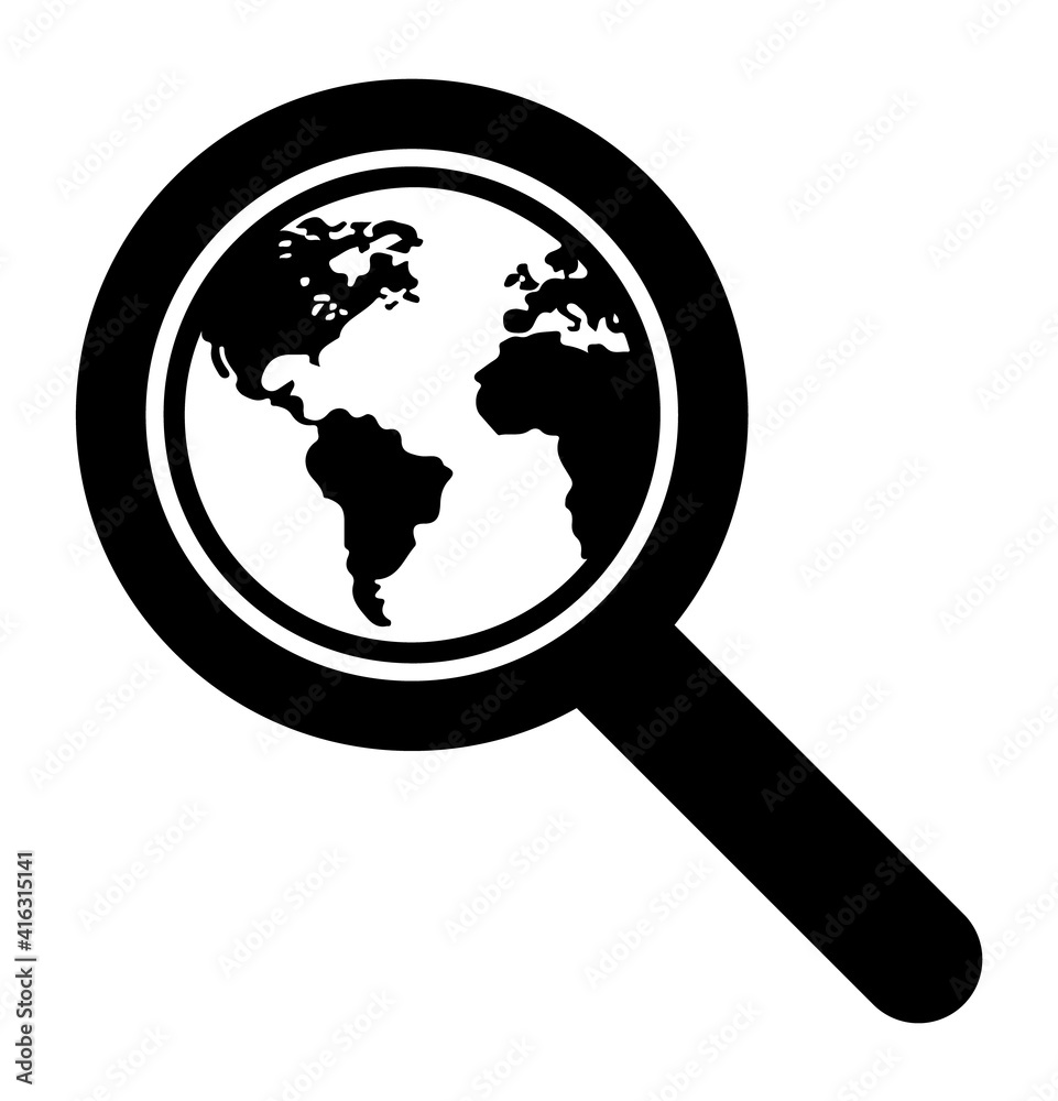 global tech logo in illustration icon, sarch in globe. global tech logo in illustration icon, sarch in globe.