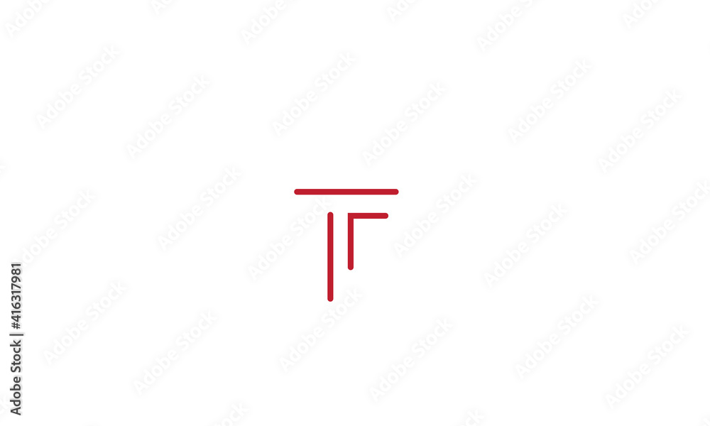 initial logo T & F initial logo T & F