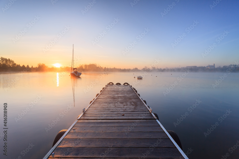 Obraz premium pier at sunset
