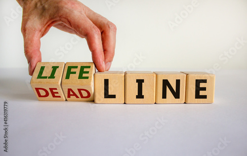 Canvas Print Lifeline or deadline symbol