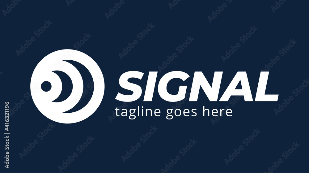 Vector Minimalistic Linear Water Ripple Circles Concentric Round Shape Logo In A Simple Modern Style