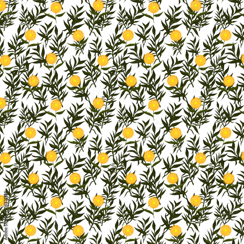 pattern with yellow flowers