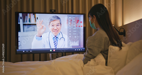 Telemedicine concept with webcam