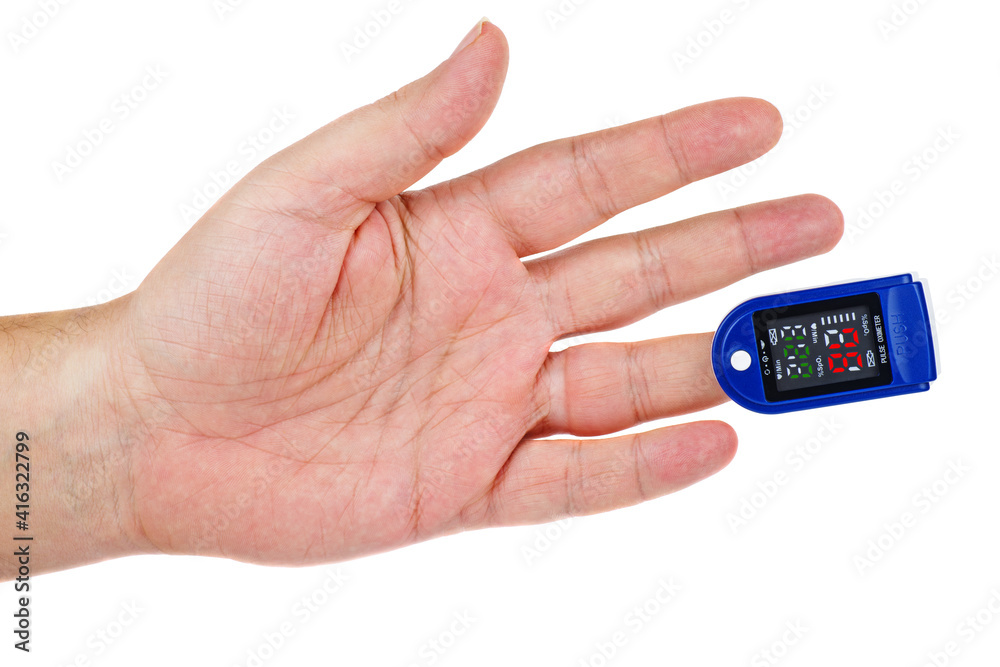 Pulse Oximeter portable .Oxygen saturation is abnormal . Pulse Oximeter portable .Oxygen saturation is abnormal .