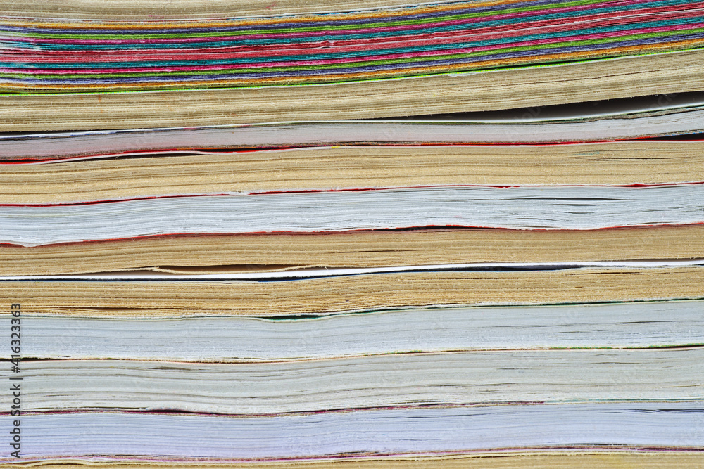 Stack of wastepaper (school exercise book ). Paper recycling Stack of wastepaper (school exercise book ). Paper recycling
