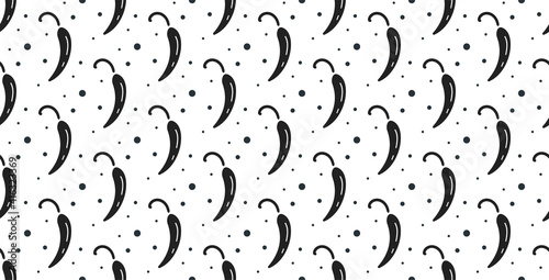 chili peppers seamless pattern. Texture for mexican food background. vector illustration backdrop