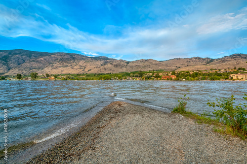Haynes point on Osoyoos lake with landscape overview on warm summer evening