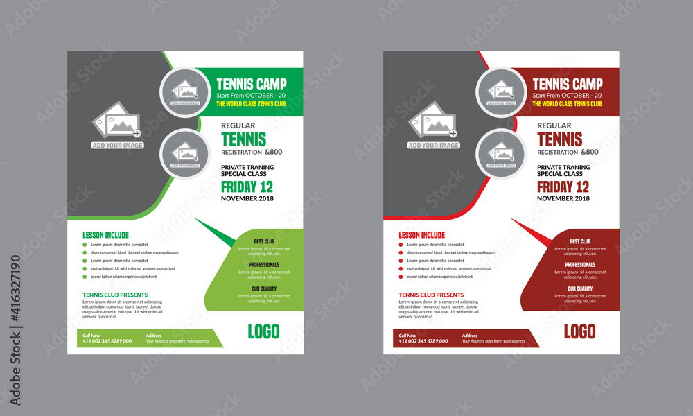 Tennis flyer template