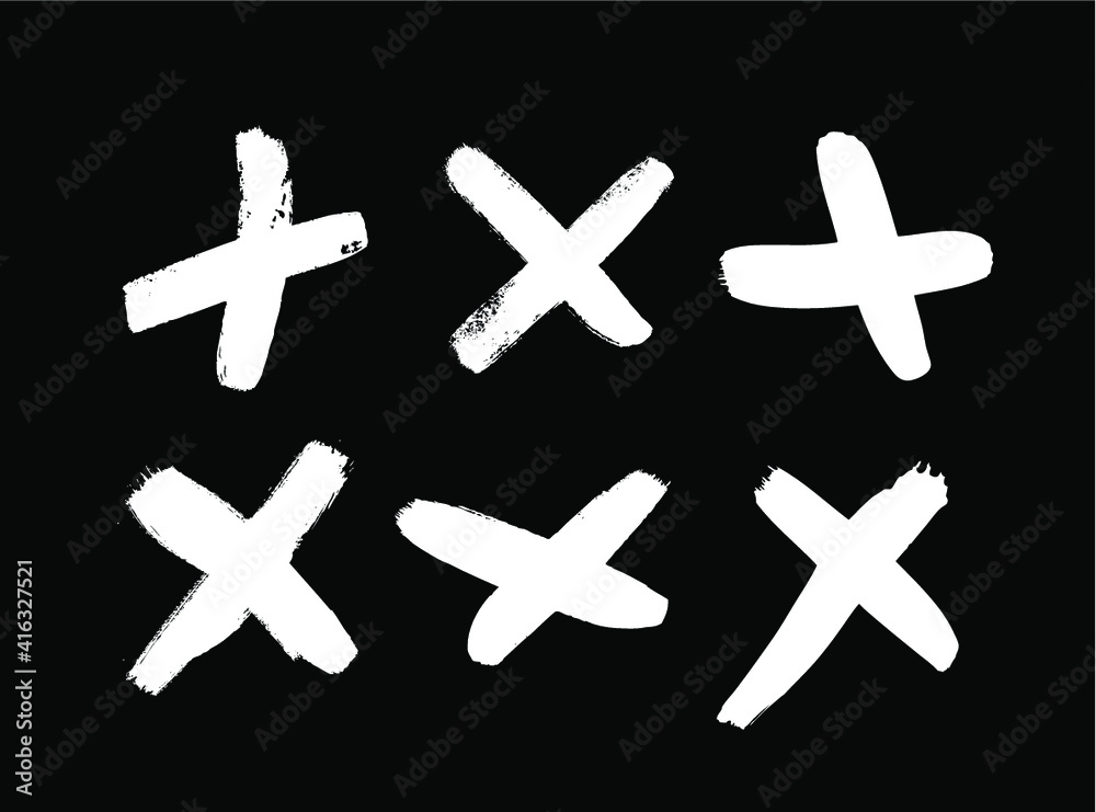 Black and White paint Vector cross lines. Hand drawn set of objects for design use. Abstract drawing stripes. Artistic illustration grunge elements strokes Black and White paint Vector cross lines. Hand drawn set of objects for design use. Abstract drawing stripes. Artistic illustration grunge elements strokes