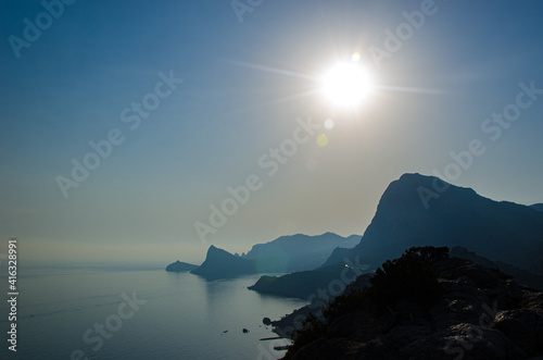Sunrise Over the Black Sea. Russia, Sudak 2017.