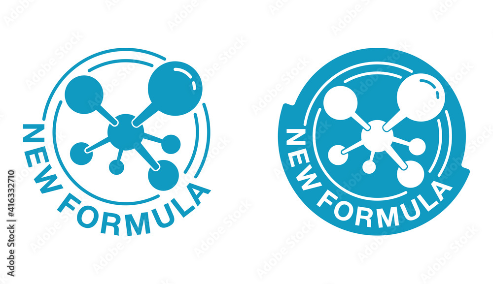 New Formula sticker with molecular cell New Formula sticker with molecular cell