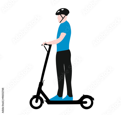 SYMBOL MODERN BLACK ELECTRIC ECOLOGICAL SCOOTER FOR TRAVELING IN THE CITY