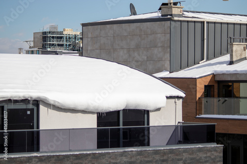 snow covered house