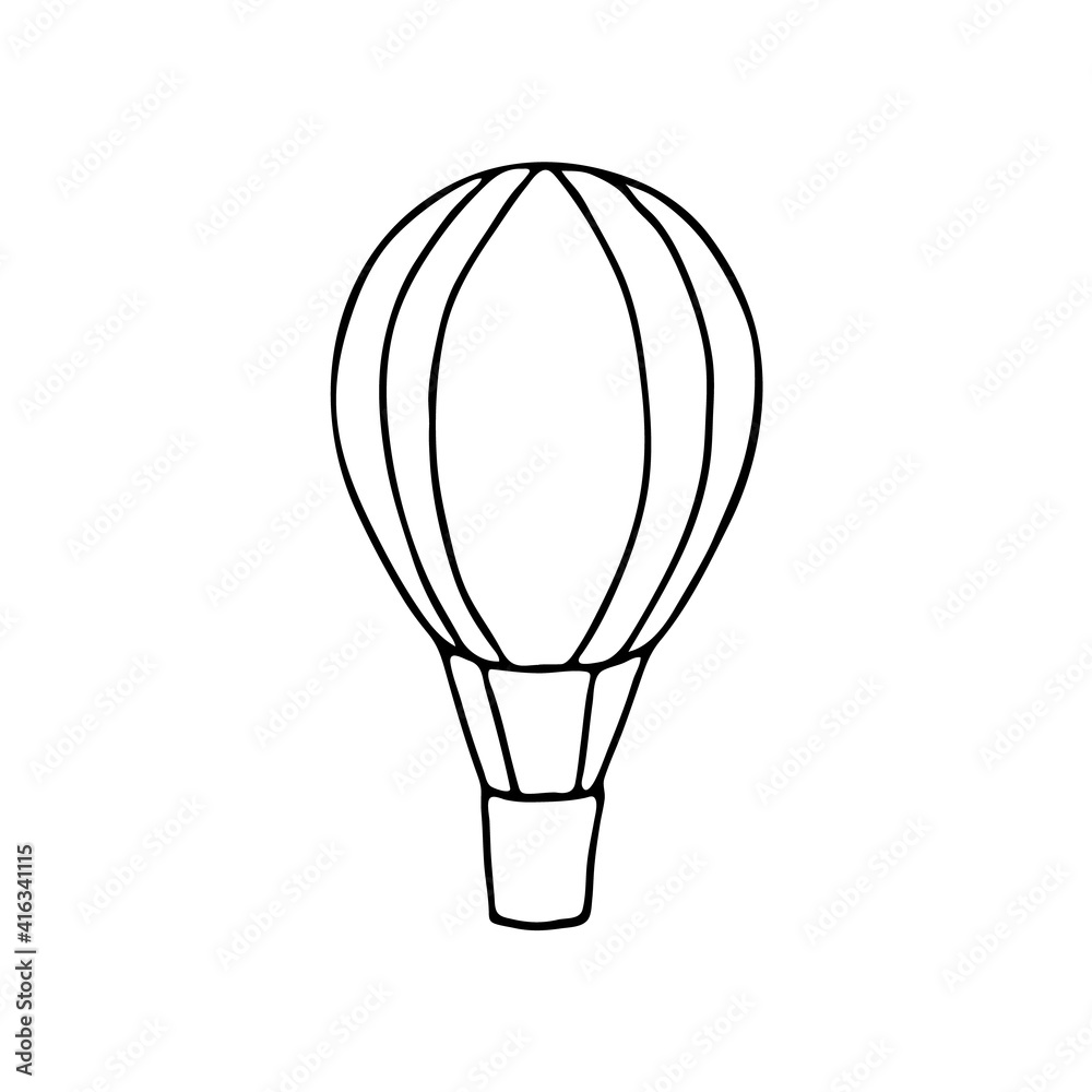 Obraz premium Hand-drawn balloon. Doodle image for various designs.