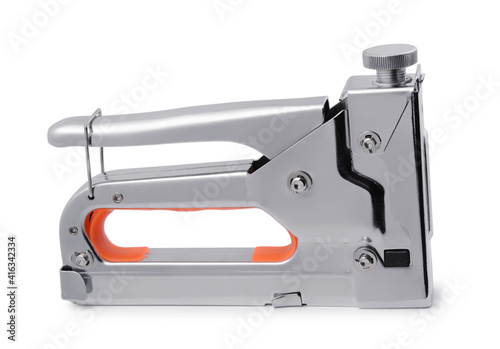Side view of steel construction staple gun