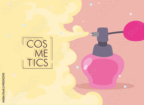 Cosmetic perfum with smoke vector design