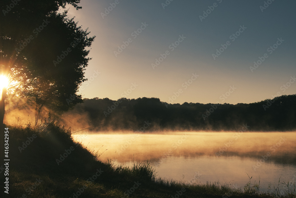 Fototapeta premium Lac qui fume, Aveyron