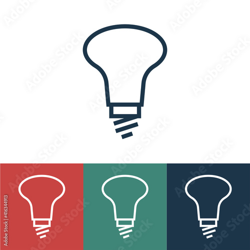 Linear vector icon with lamps-reflectors