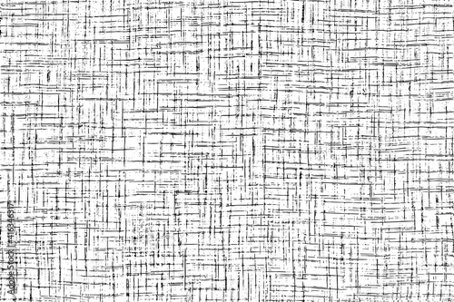 Grunge texture linen fabric. Vector illustration. Natural background for design. monochrome background of rough canvas