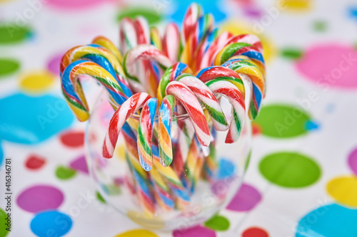 colorful candy canes
