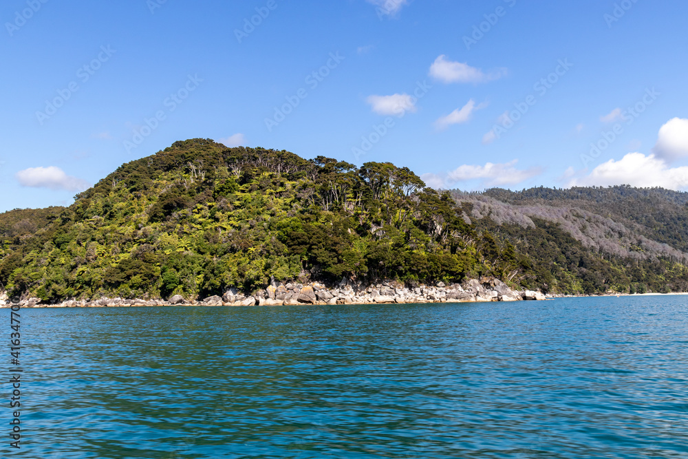 Littoral du parc Abel Tasman, Nouvelle Zélande 