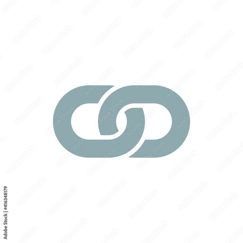 chain logo design with geometry chain logo design with geometry