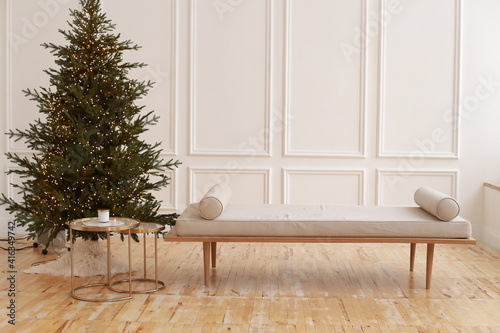 christmas tree in a quiet interior