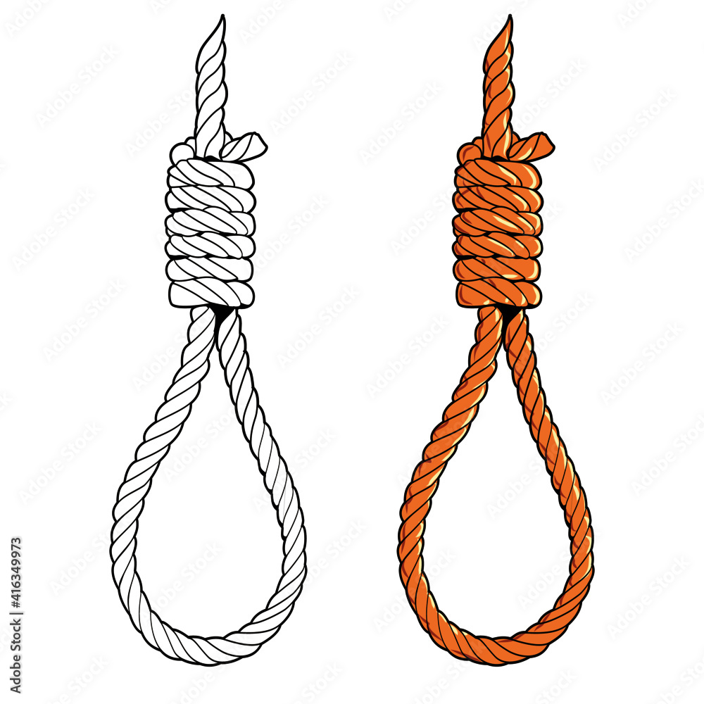 vector illustration of a gallows isolated on white - obrazy, fototapety, plakaty 