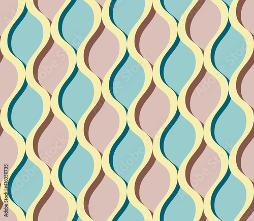 Seamless pastel pattern. Template for fabric or wrapping. Pastel colors. Arabesque. Modern textile. Geometric. Stylish background. Abstract decor. Fashionable color combinations. Trends. Wallpapers.