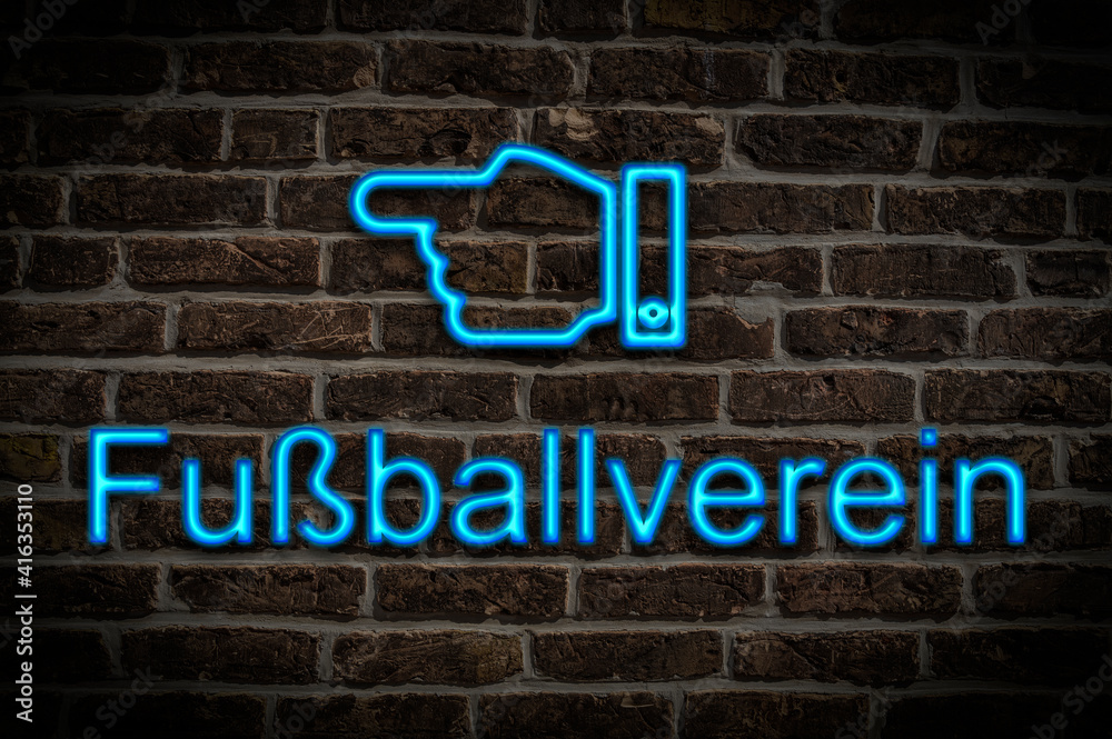 Leuchtreklame Fußballverein