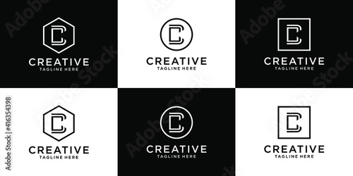 set colletction of monogram logo
