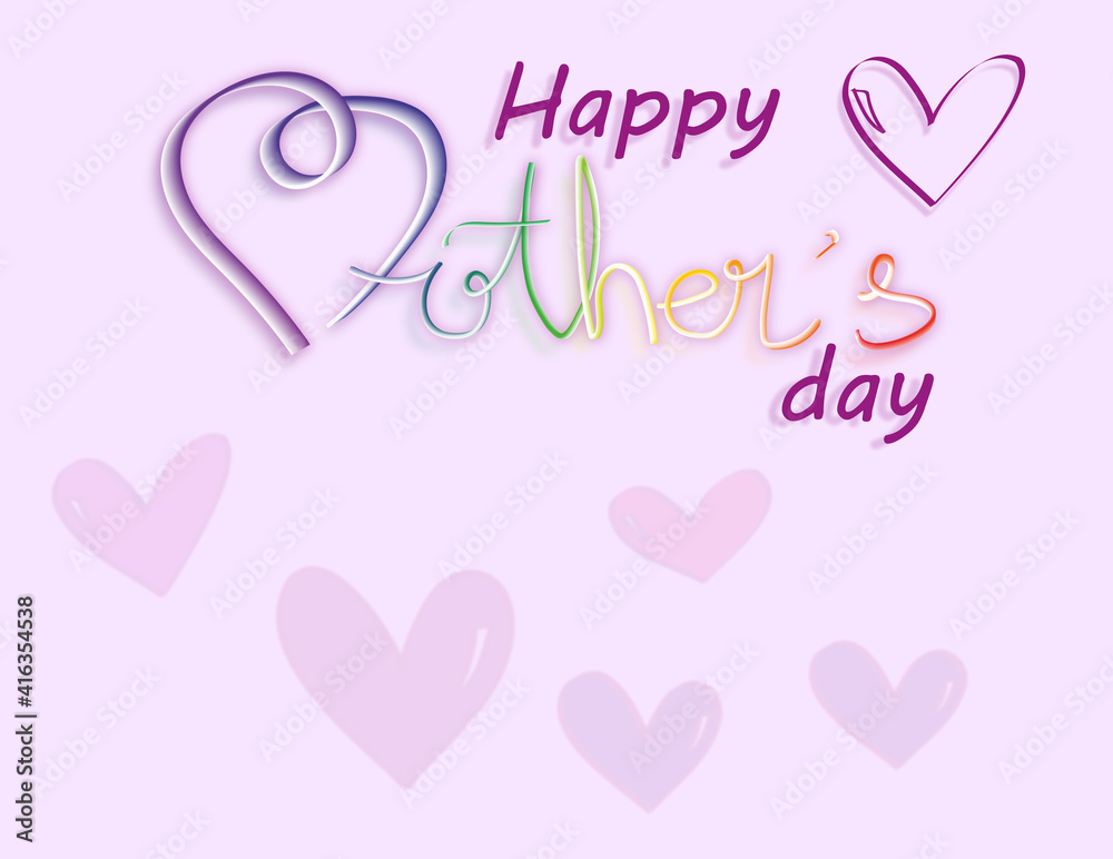 Happy Mothers Day Calligraphy Background. Design for flyer, card, invitation.