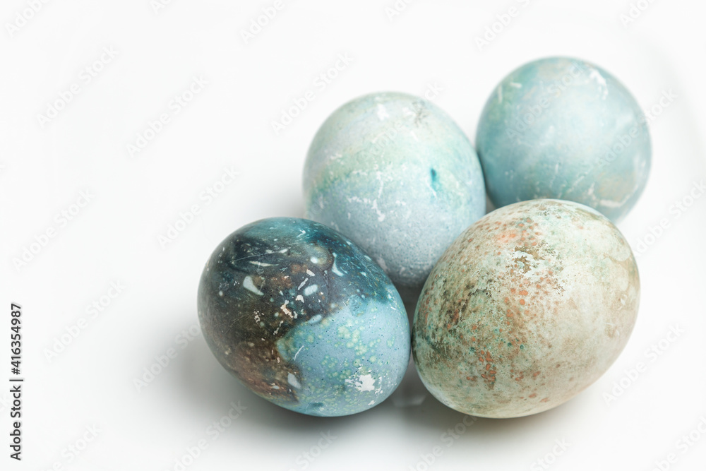 Colorful Easter eggs on a white background Colorful Easter eggs on a white background