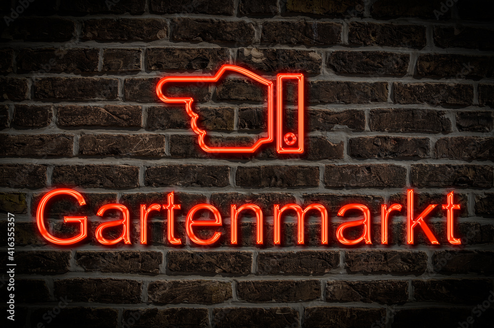 Leuchtreklame Gartenmarkt