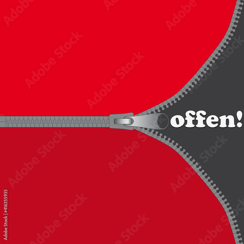 Reißverschluss offen 1