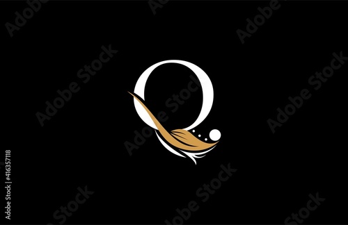 Letter Q Font Linked Beauty Filigree Logogram