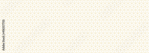 Hexagonal line cube seamless pattern background vector illustration