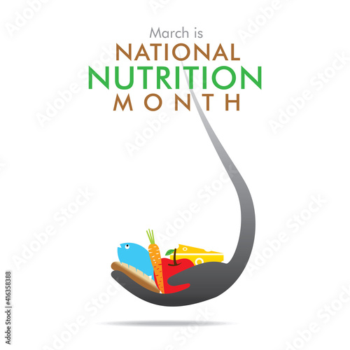 national nutrition month concept design